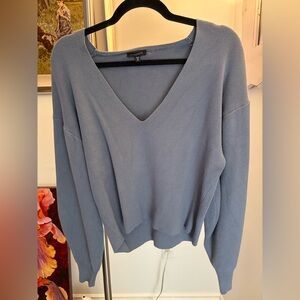 Dynamite Puff Sleeve V-Neck Sweater